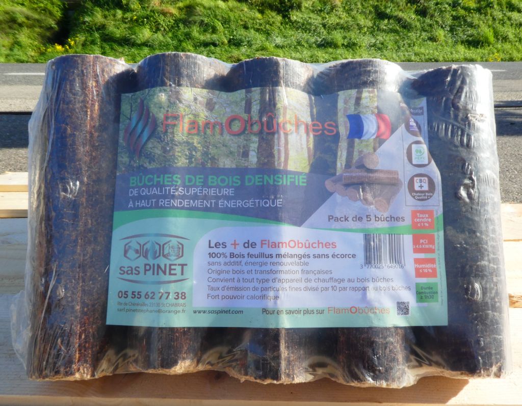 Pack Bois densifié FlamObûches feuillu